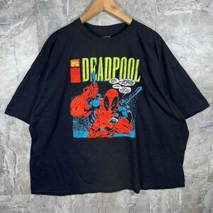 Marvel Deadpool Shirt Mens XXL Black Marvel Comics Short Sleeve Crewneck Tee